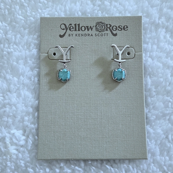 Yellow💛 Rose🌹 By Kendra Scott x Yellowstone🐂 "Dutton" Drop Earrings - NWT - Picture 12 of 16